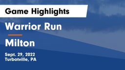 Warrior Run  vs Milton  Game Highlights - Sept. 29, 2022