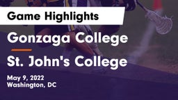 Gonzaga College  vs St. John's College  Game Highlights - May 9, 2022