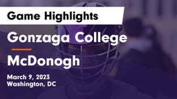 Gonzaga College  vs McDonogh  Game Highlights - March 9, 2023
