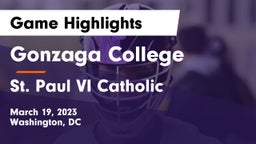 Gonzaga College  vs St. Paul VI Catholic  Game Highlights - March 19, 2023