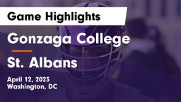 Gonzaga College  vs St. Albans  Game Highlights - April 12, 2023