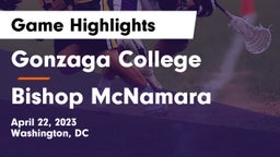 Gonzaga College  vs Bishop McNamara  Game Highlights - April 22, 2023