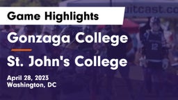 Gonzaga College  vs St. John's College  Game Highlights - April 28, 2023