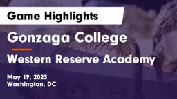Gonzaga College  vs Western Reserve Academy Game Highlights - May 19, 2023