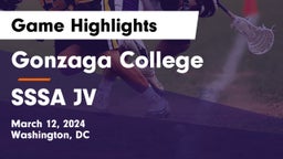 Gonzaga College  vs SSSA JV Game Highlights - March 12, 2024