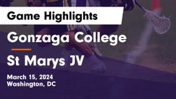Gonzaga College  vs St Marys JV Game Highlights - March 15, 2024