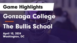 Gonzaga College  vs The Bullis School Game Highlights - April 10, 2024