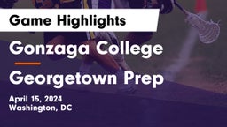 Gonzaga College  vs Georgetown Prep Game Highlights - April 15, 2024