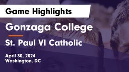 Gonzaga College  vs St. Paul VI Catholic  Game Highlights - April 30, 2024