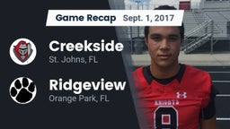Recap: Creekside  vs. Ridgeview  2017