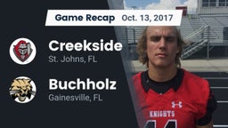 Recap: Creekside  vs. Buchholz  2017