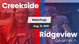 Matchup: Creekside vs. Ridgeview  2018