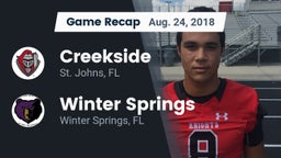 Recap: Creekside  vs. Winter Springs  2018