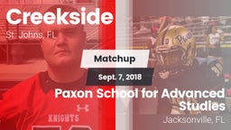 Matchup: Creekside vs. Paxon School for Advanced Studies 2018