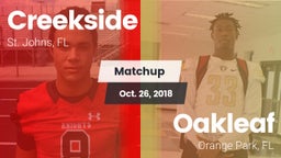 Matchup: Creekside vs. Oakleaf  2018