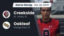 Recap: Creekside  vs. Oakleaf  2018