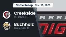 Recap: Creekside  vs. Buchholz  2020