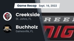 Recap: Creekside  vs. Buchholz  2022