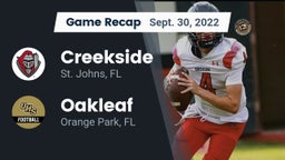 Recap: Creekside  vs. Oakleaf  2022