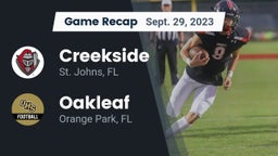 Recap: Creekside  vs. Oakleaf  2023