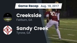 Recap: Creekside  vs. Sandy Creek  2017