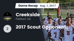 Recap: Creekside  vs. 2017 Scout Opponent 2017