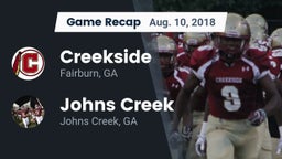 Recap: Creekside  vs. Johns Creek  2018
