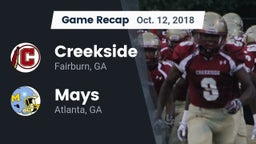 Recap: Creekside  vs. Mays  2018