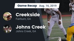Recap: Creekside  vs. Johns Creek  2019