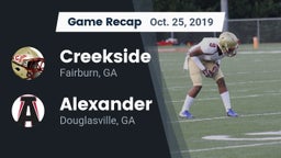 Recap: Creekside  vs. Alexander  2019