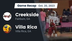 Recap: Creekside  vs. Villa Rica  2023