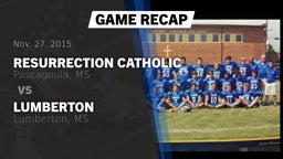 Recap: Resurrection Catholic  vs. Lumberton  2015