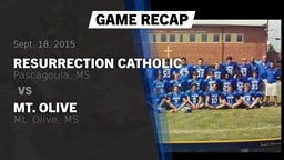 Recap: Resurrection Catholic  vs. Mt. Olive  2015