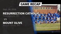 Recap: Resurrection Catholic  vs. Mount Olive  2016