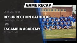 Recap: Resurrection Catholic  vs. Escambia Academy  2016