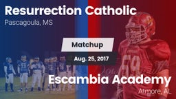 Matchup: Resurrection Catholi vs. Escambia Academy  2017