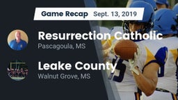 Recap: Resurrection Catholic  vs. Leake County  2019