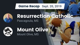 Recap: Resurrection Catholic  vs. Mount Olive  2019