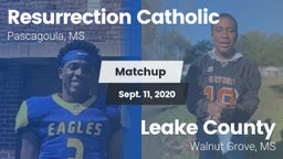 Matchup: Resurrection Catholi vs. Leake County  2020