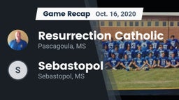 Recap: Resurrection Catholic  vs. Sebastopol  2020