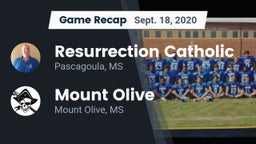 Recap: Resurrection Catholic  vs. Mount Olive  2020
