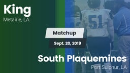 Matchup: King vs. South Plaquemines  2019