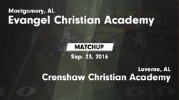 Matchup: Evangel Christian Ac vs. Crenshaw Christian Academy  2016
