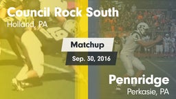 Matchup: Council Rock South vs. Pennridge  2016