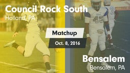Matchup: Council Rock South vs. Bensalem  2016