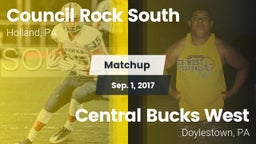 Matchup: Council Rock South vs. Central Bucks West  2016