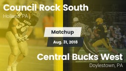 Matchup: Council Rock South vs. Central Bucks West  2018