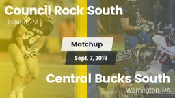 Matchup: Council Rock South vs. Central Bucks South  2018
