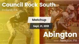 Matchup: Council Rock South vs. Abington  2018
