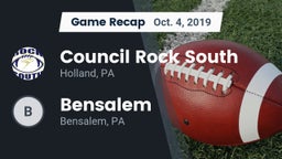 Recap: Council Rock South  vs. Bensalem  2019